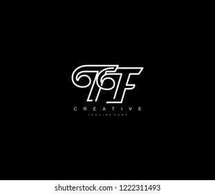 Creative Design Letter TF Linked Vector Monogram Logo Illustration