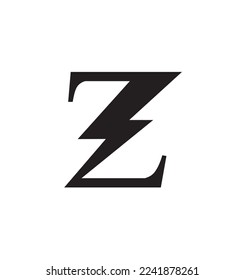 CREATIVE DESIGN OF LETTER Z AND THUNDER ELECTRIC