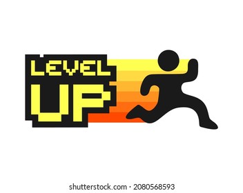 Creative design of level up symbol