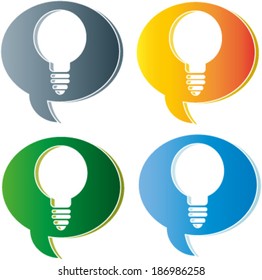 Creative design of light bulb. Fully editable vector.