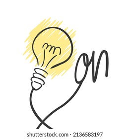 Creative design of lightbuld illustration