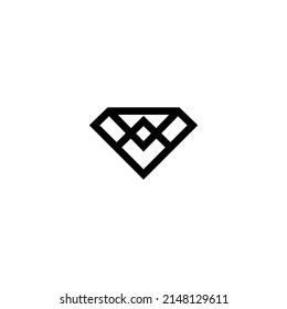 creative design line diamond logo
