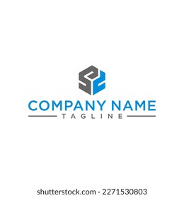 creative design line SD hexagon shape and cube logo with lettering design for corporate identity