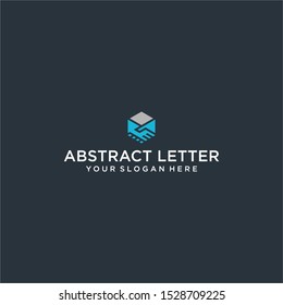 creative design lines in the form of handshakes and hexagon-shaped
