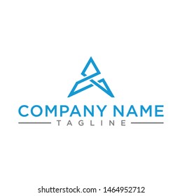 creative design lines form a triangle A