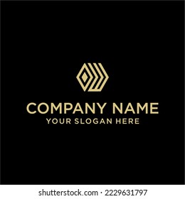 the creative design lines the OW hexagon shape and the cube logo with the letter design for corporate identity