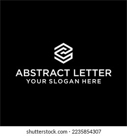 the creative design lines the PS hexagon shape and the cube logo with the letter design for corporate identity