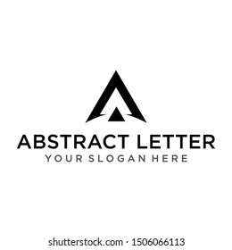 the creative design lines the A triangle shape and the triangle logo with the letter design for corporate identity.