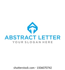 the creative design lines the A triangle shape and the triangle logo with the letter design for corporate identity.