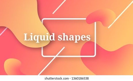 Creative design of a liquid color backdrop. Сomposition of shapes with multicolor fluid gradient. Colorful futuristic background with diffusion gradients.