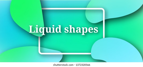 Creative design of a liquid color backdrop. Сomposition of shapes with multicolor fluid gradient. Colorful futuristic background with diffusion gradients.