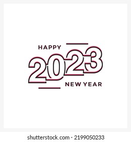 Creative design logo of 2023 new year 