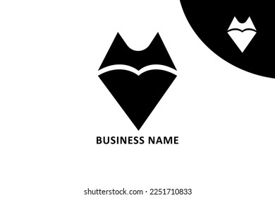 Creative design logo bat heart