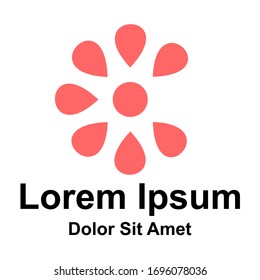 Creative design logo with a beautiful flower shape. company logo