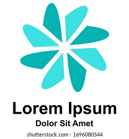 Creative design logo with a beautiful flower shape. company logo