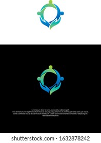 creative design logo for community,teamwork, human safe, connections
