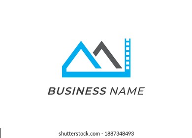 creative design logo construction roof repair