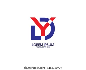 Creative design logo. DY letter vector icon . Creativity logo symbol. Business company brand sign. Typography template.