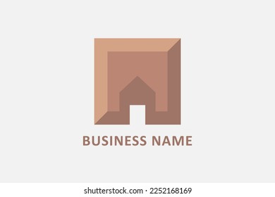 Creative design logo house chocolate. Real estate logo.
