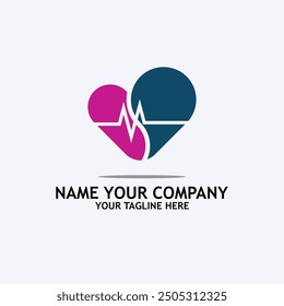 Creative design logo ideas heart with butterfly  become a brand symbol for your business, the concept icons