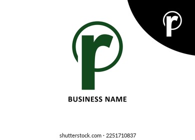 Creative design logo letter r and circle