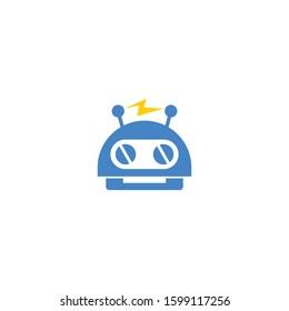 Creative design logo robot bolt, mascot bolt, bolt icon