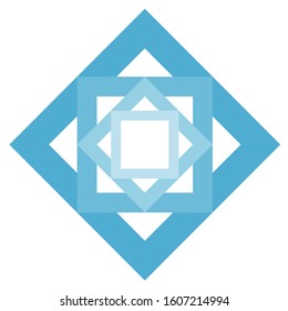 creative design logo with a simple shape that is a combination of square