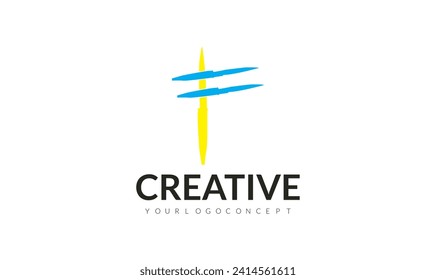 Creative design logo template. F logo design shutter stock