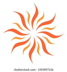 Creative design logos with beautiful abstract flower shapes