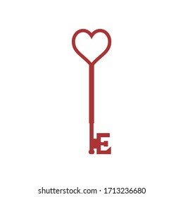 Creative design of love key icon