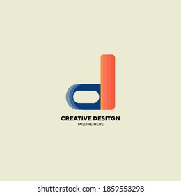 Creative Design Lowercase Letter D Company Vector Logo Design great for any purposes