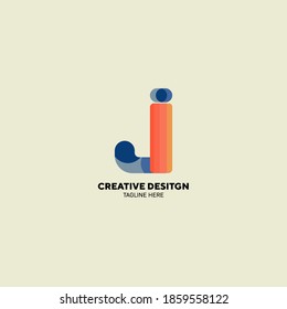 Creative Design Lowercase Letter J Company Vector Logo Design great for any purposes