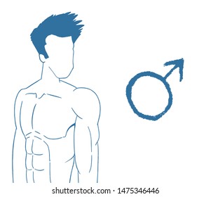 Creative design of man body draw