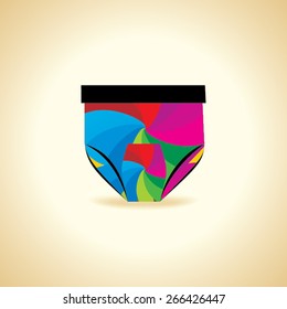 creative design of man underwear garment illustration