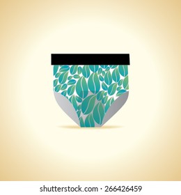 creative design of man underwear garment illustration