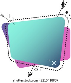 Creative design message bubble. Bright colorful beautiful banner template