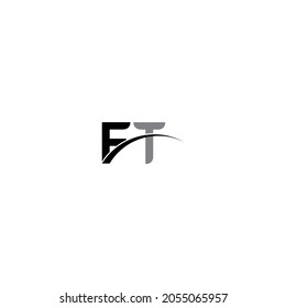 diseño creativo logotipo de iniciales FT minimalista