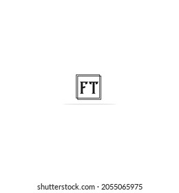 diseño creativo logotipo de iniciales FT minimalista