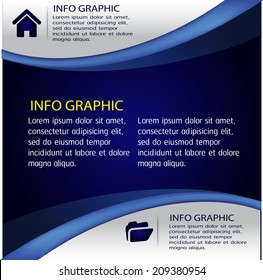creative design modern blue text box template for website and graphic.