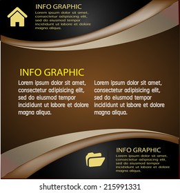 creative design modern brown text box template for website and graphic. 