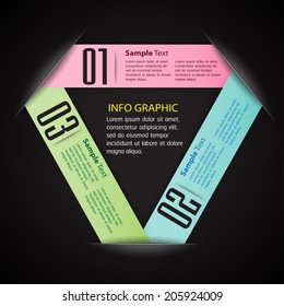 creative design modern label template for website and graphic, number, text box. 