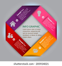 creative design modern label template for website and graphic, icon, text box, 