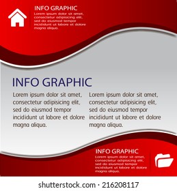 creative design modern red text box template for website and graphic. 