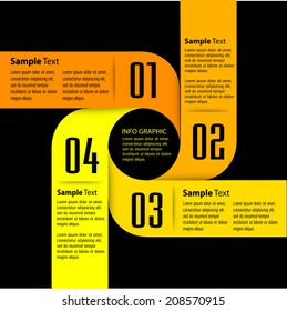creative design modern template for website and graphic, number, text box, 