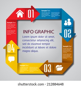 creative design modern template for website and graphic,arrow text box. 