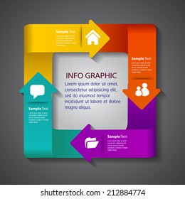 creative design modern template for website and graphic,arrow text box. 