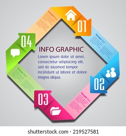 creative design modern template for website graphic computer and business, number, arrow text box.