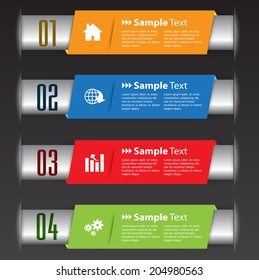 creative design modern text box template for website and business, icon, number,