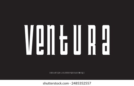 Kreatives Design mit moderner Typografie. Fettschrift und reguläre Zahlen in Urbanen Stil Alphabet Schriftarten für Mode, Sport, Technologie, Digital, Film, Logo Design und Vektorillustration