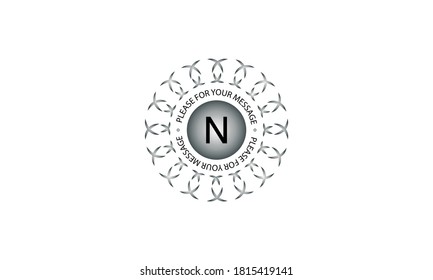 Creative design of monograms with the letter of the alphabet N on a white background. Vector illustration of restaurant, hotel, business logo.